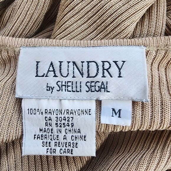 Laundry by Shelli Segal Tan Ribbed Cardigan (M) - Picture 5 of 7